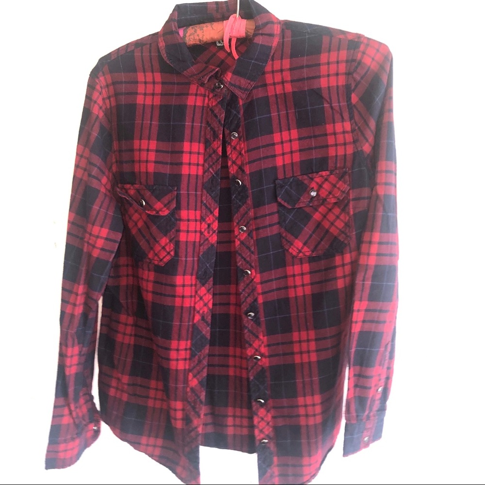 Navy and Red Flannel - Forever21 (Size M)